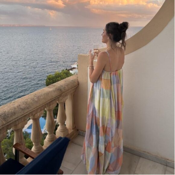 ANThropolgie Pilcro Plaid Tent Maxi Dress S new with tag nwt - Picture 6 of 7